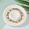 Ion Plating(IP) 304 Stainless Steel Paperclip Chain Bracelets LS-BJEW-F412-02G-1