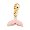 Rack Plating Alloy Enamel Fishtail European Dangle Charms FIND-B034-49G-01-1