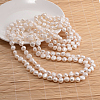 Natural Pearl Nuggets Beaded Necklace NJEW-P126-A-01E-01-3
