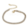 304 Stainless Steel Rhinestone Cup Chain Bracelets BJEW-P376-01G-1