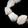 Raw Rough Natural White Jade Beads Strands G-Z087-A05-4