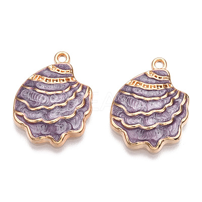 Rack Plating Alloy Enamel Pendant ENAM-Q449-12G-02-1
