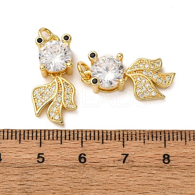 Brass Micro Pave Cubic Zirconia Pendants KK-A271-03E-G-1