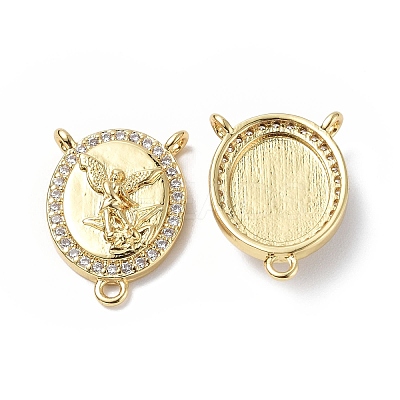Eco-Friendly Rack Plating Brass Micro Pave Cubic Zirconia Chandelier Components Links LS-KK-F845-11G-1