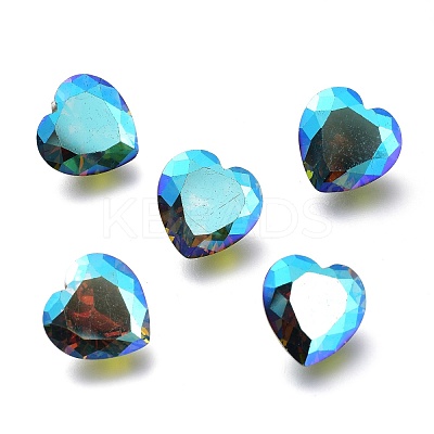 Cubic Zirconia Pointed Back Cabochons ZIRC-H108-07D-214SI-1
