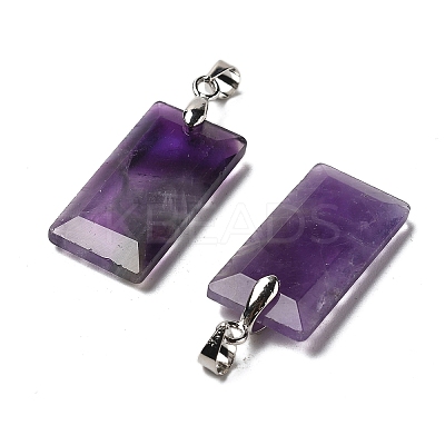 Natural Amethyst Faceted Pendants G-U031-04P-05-1