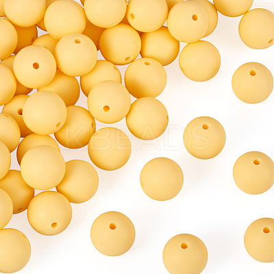 50Pcs Food Grade Eco-Friendly Silicone Beads SIL-TA0002-89G-1