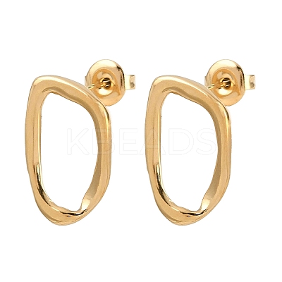 304 Stainless Steel Nuggets Stud Earrings EJEW-I320-17G-1