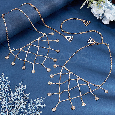 Iron Rhinestone Sexy Shoulder Bra Body Chain FIND-FH0008-14G-1