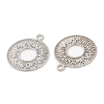 Long-Lasting Plated Brass Filigree Charms KK-K336-15P-1