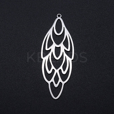 Tarnish Resistant 201 Stainless Steel Big Filigree Pendants LS-STAS-T049-T698-1-1