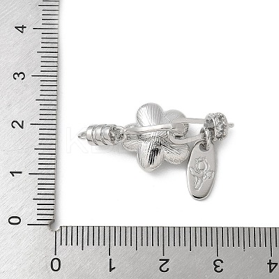 Brass Micro Pave Cubic Zirconia Fold Over Clasps KK-U052-12P-1