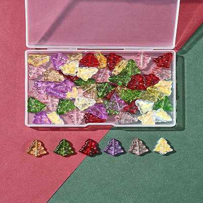 60Pcs 6 Colors Transparent Glass Bead Strands EGLA-FS0001-44-1