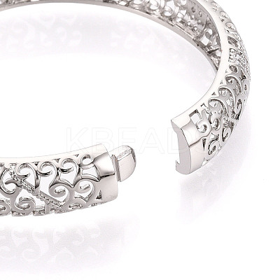 Brass Micro Pave Clear Cubic Zirconia Bracelets BJEW-N035-07P-1