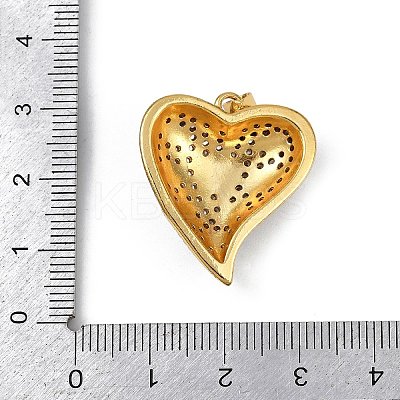 Brass Micro Pave Clear Cubic Zirconia Pendants KK-S528-20G-B-1