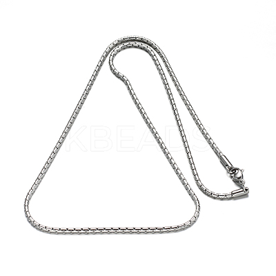 Tarnish Resistant 304 Stainless Steel Boston Link Chain Necklaces NJEW-I074-17-1