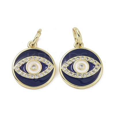 Real 18K Gold Plated Brass Micro Pave Cubic Zirconia Pendants KK-L209-072G-06-1