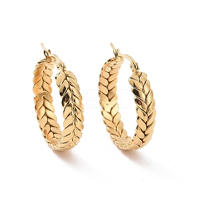 Ion Plating(IP) 304 Stainless Steel Hoop Earrings EJEW-M212-05G-1