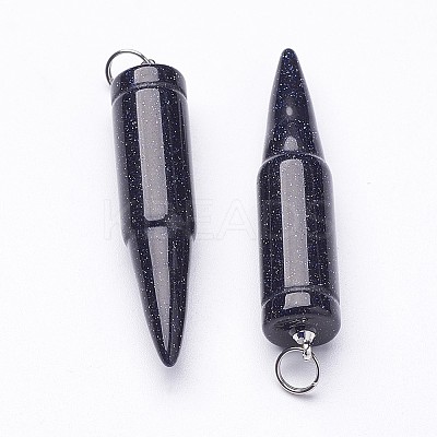Natural & Synthetic Mixed Stone Pointed Pendants G-D850-M-1