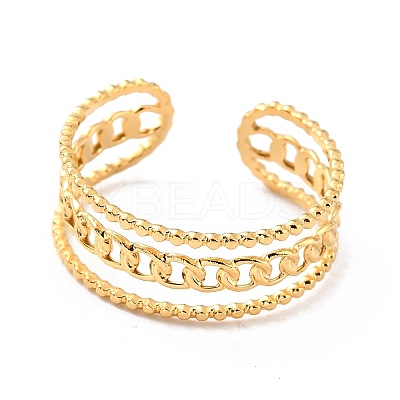 Ion Plating(IP) 304 Stainless Steel Finger Rings X-RJEW-L102-07G-1