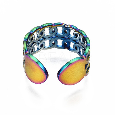 Hollow Open Cuff Rings RJEW-N038-026-1