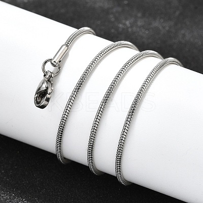 Tarnish Resistant 304 Stainless Steel Snake Chain Necklaces NJEW-M151-11P-1