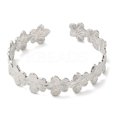 Non-Tarnish 304 Stainless Steel Cuff Bangles LS-BJEW-K267-07P-1