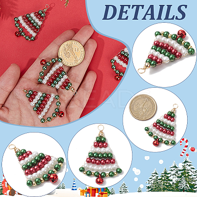 20Pcs Baking Paint Pearlized Glass Pearl Pendants FIND-SC0020-38-1
