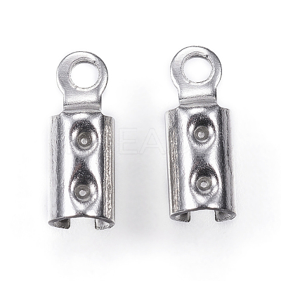 Tarnish Resistant 304 Stainless Steel Folding Crimp Ends STAS-P107-07P-1