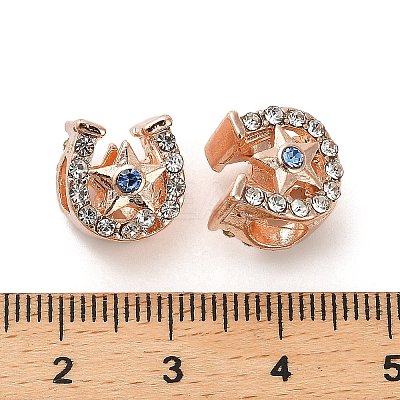 Alloy Rhinestone European Beads FIND-Q115-06RG-1
