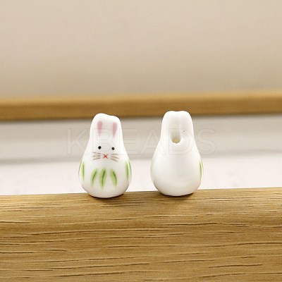 Handmade Porcelain Beads with Cartoon Painted PW-WG0583E-01-1