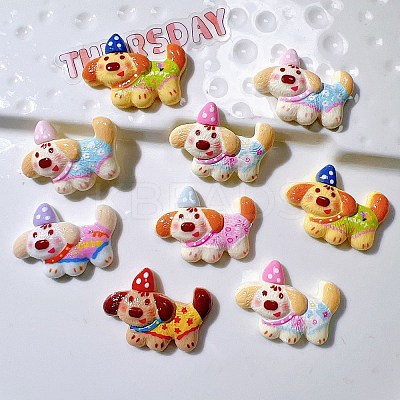 Opaque Resin Cabochons RESI-G125-01-1