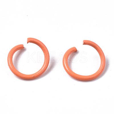 Spray Painted Iron Open Jump Rings IFIN-T017-04A-1