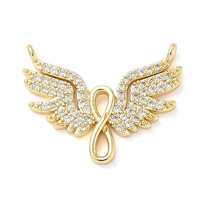 Brass Micro Pave Cubic Zirconia Pendants KK-D357-30G-1