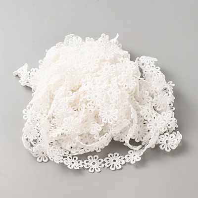 Polyester Lace Ribbon OCOR-WH0111-138E-1