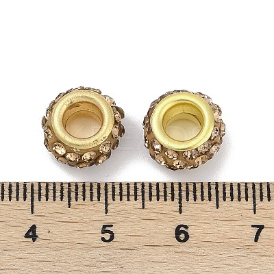 Alloy Rhinestone Clay Pave Beads ALRI-D300-04G-07-1