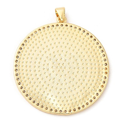 Brass with Cubic Zirconia Pendants KK-K332-16B-G-1