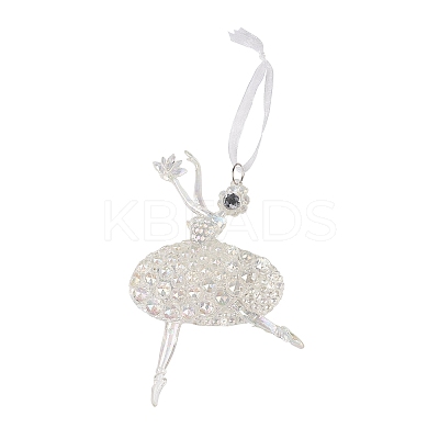 Christmas Transparent Acrylic Ballet Big Pendant Decorations LS-HJEW-F017-04-1