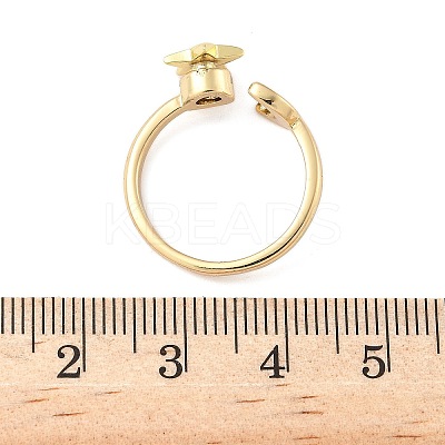 Brass Rotating Cuff Rings for Women RJEW-C132-02G-1