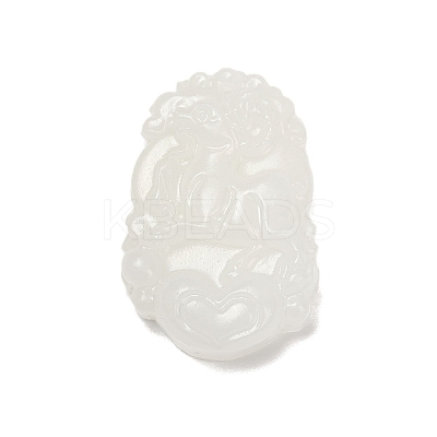 Natural White Jade Carved Pendants LS-G-S384-01H-1