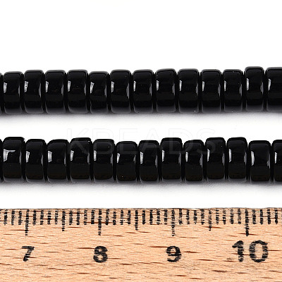 Opaque Solid Color Glass Beads Strands GLAA-N026-3x6mm-11-1