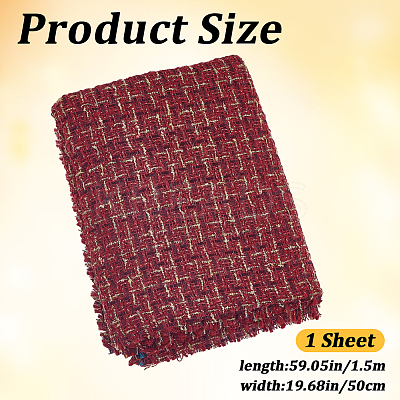 Tartan Pattern Cloth Fabric DIY-WH20009-37B-01-1