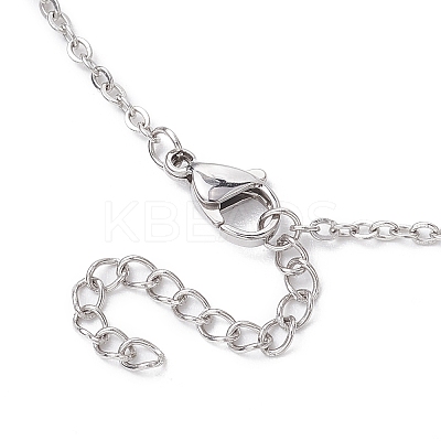 Non-Tarnish 3Pcs 3 Styles 304 Stainless Steel Cable Chain Macrame Pouch Empty Stone Holder Necklace Making NJEW-JN04971-1