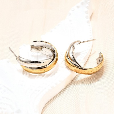304 Stainless Steel Stud Earrings EJEW-O066-03M-1