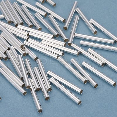 Brass Tube Beads KK-Y003-73G-S-1