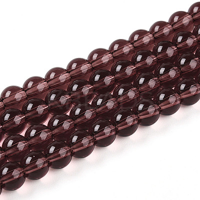 Transparent Glass Beads Strands GLAA-T032-T6mm-19-1