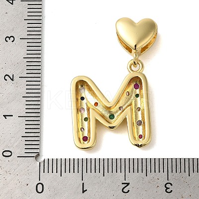 Rack Plating Brass Micro Pave Clear Cubic Zirconia Perdants KK-C067-12G-M-1