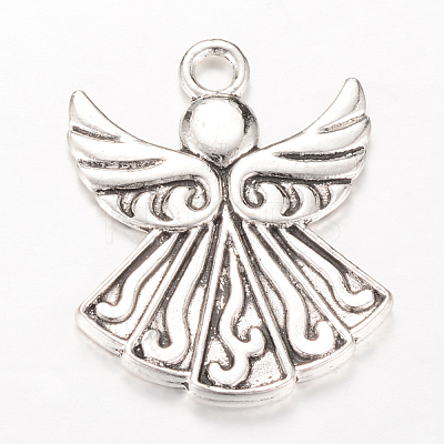Tibetan Style Alloy Pendants TIBEP-Q063-25AS-NR-1