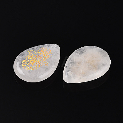 Natural Quartz Crystal Pendants G-N345-05F-1