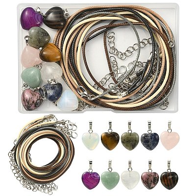 DIY Heart Necklace Making Kit DIY-YW0007-23-1